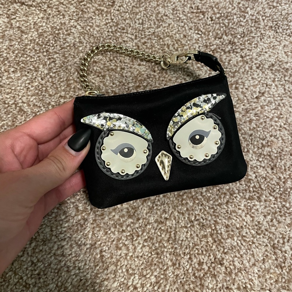 Kate spade owl face wristlet purse/wallet